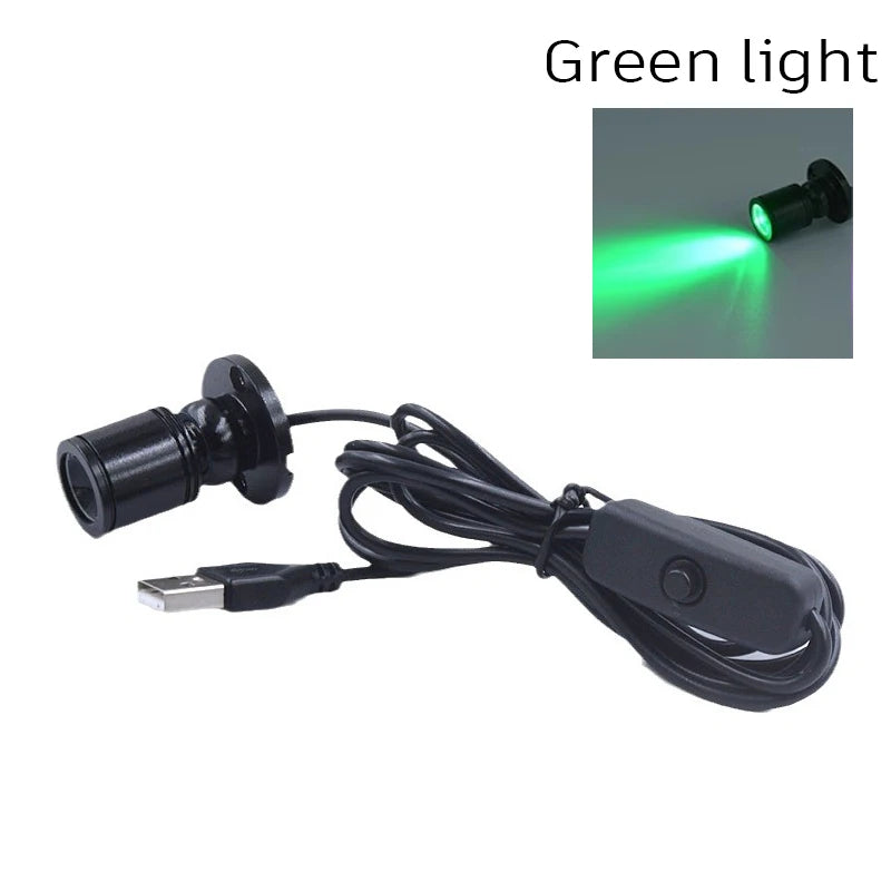 FanzyMarket 3W USB LED mini spotlight with warm white and RGB options, surface mount, rotatable for cabinet or jewelry display lighting.