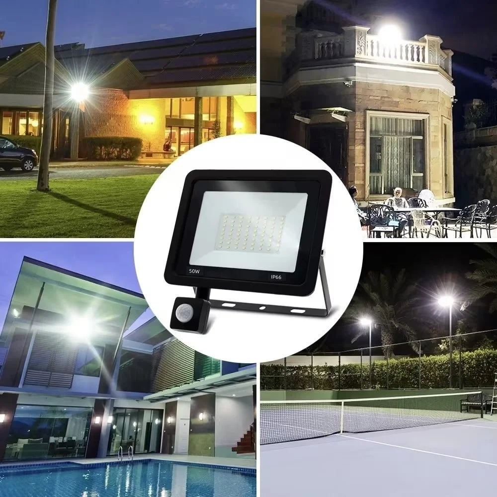 LED PIR Motion Sensor Floodlight in white