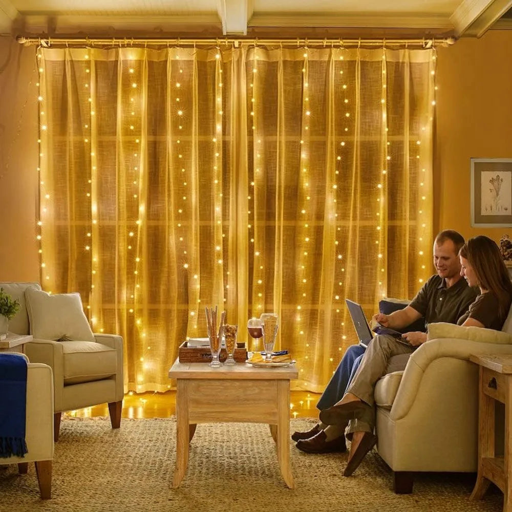LED Curtain String Lights (USB Powered)