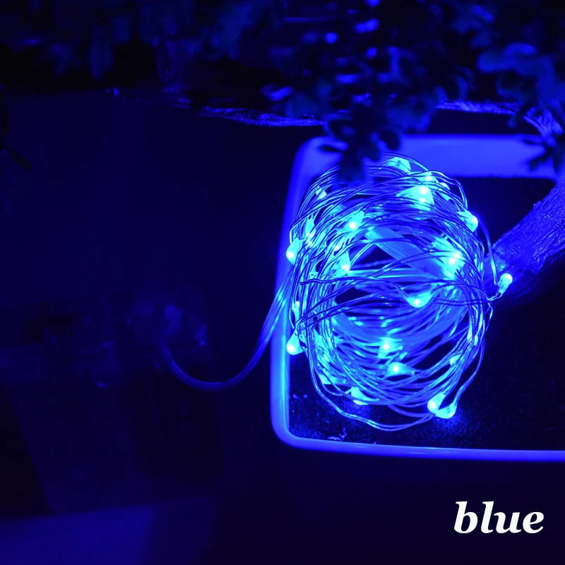 FanzyMarket battery-operated LED fairy lights on copper wire, multicolor, 3m length, 30 LEDs, ideal for bedroom, Christmas, and parties.