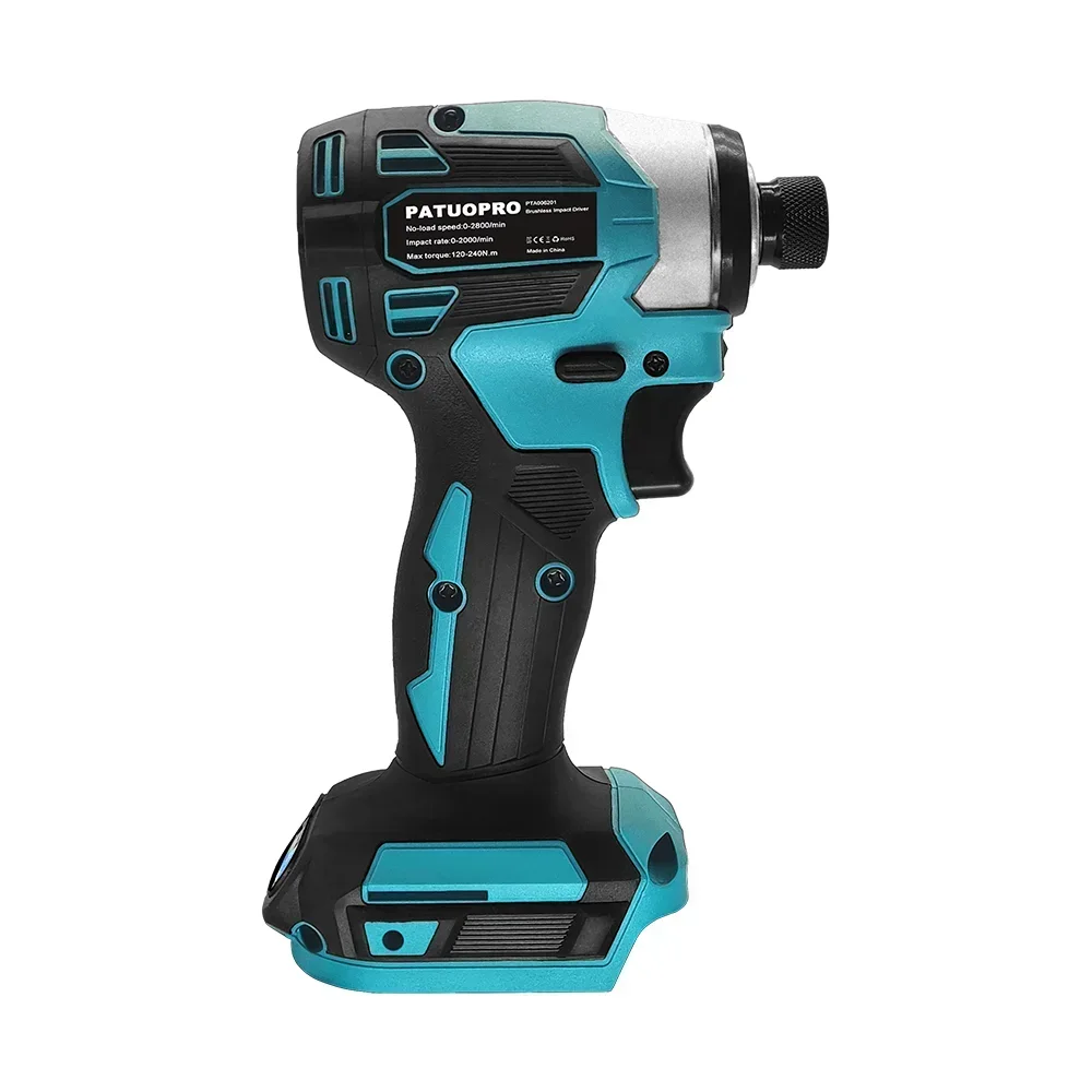 FanzyMarket 5-speed cordless brushless impact driver with 1/4 inch hex chuck, compact design, fits 18V batteries (battery not included).