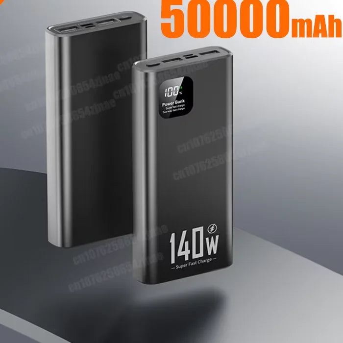 FanzyMarket 100000mAh 120W power bank with USB-C PD 20W fast charge, LED display, portable battery pack for iPhone, Samsung, Xiaomi tablets.