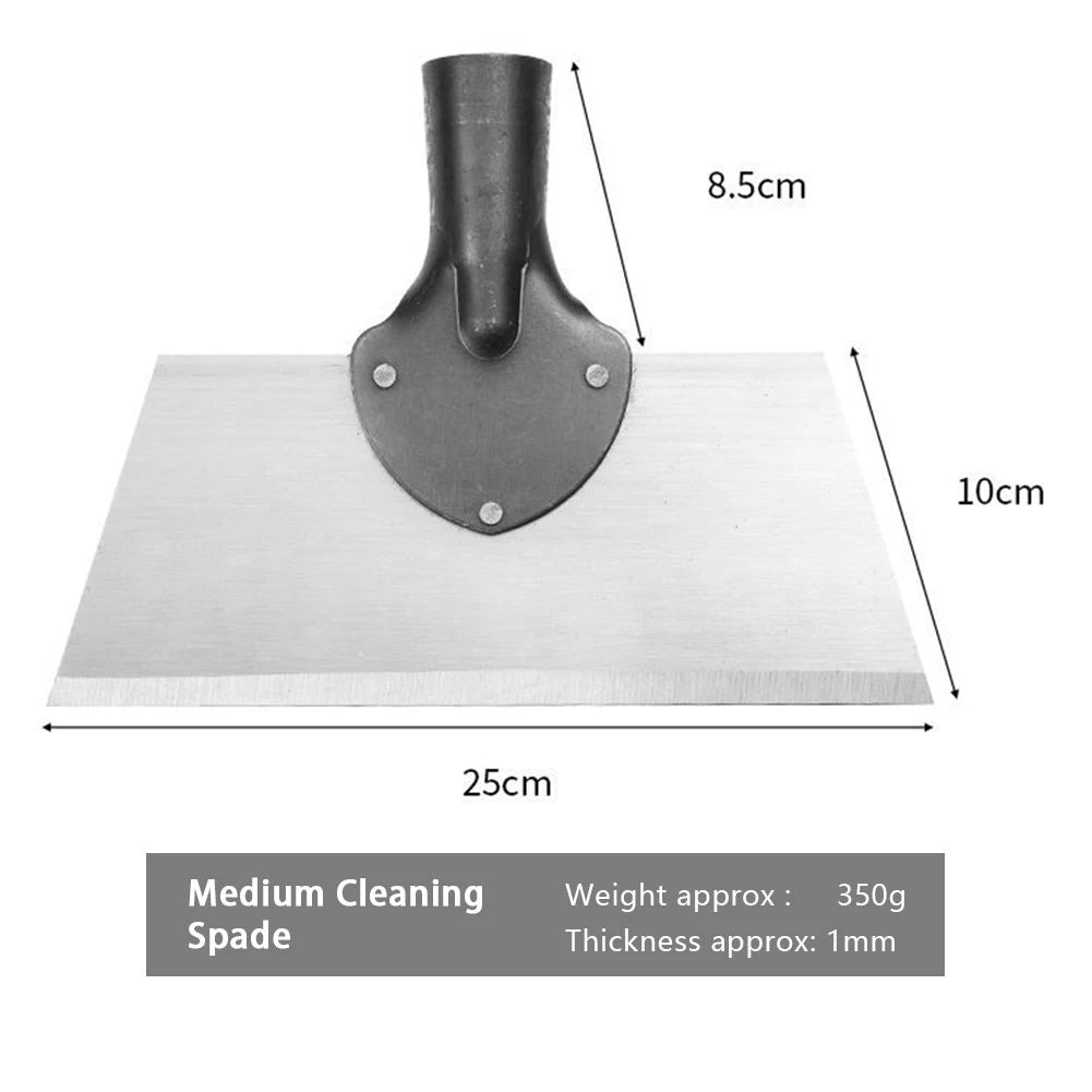 FanzyMarket multifunctional garden shovel in manganese steel, featuring a 30cm blade for weeding, deicing, and planting tasks.