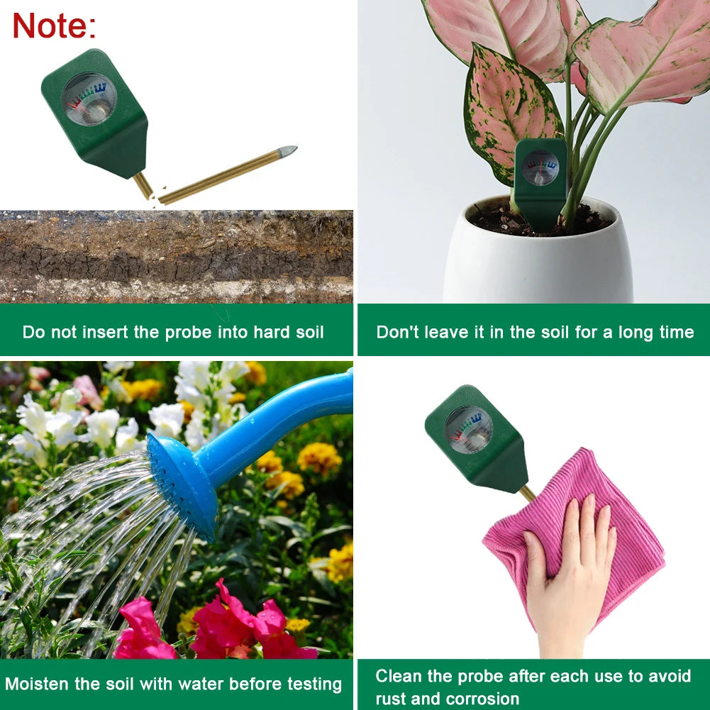 Mini soil moisture meter pack by FanzyMarket, portable hygrometer tester for indoor potted plants and garden soil moisture.