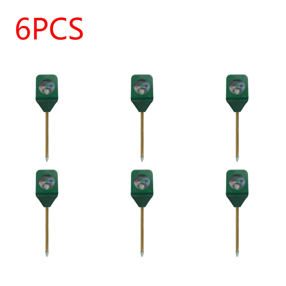 Set of six portable mini soil moisture meters from FanzyMarket for indoor potted plants and garden soil testing.