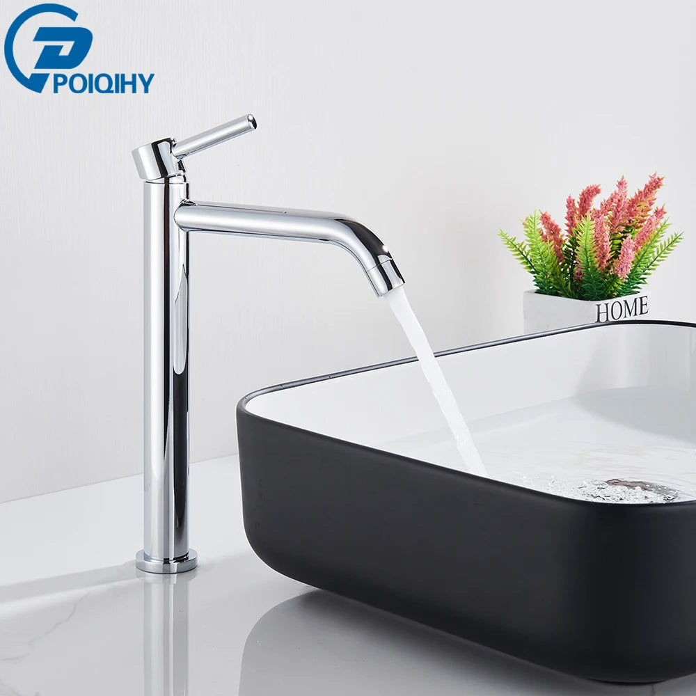 FanzyMarket matte black and brushed gold single-handle basin faucet, deck-mount bathroom sink tap with single hole.