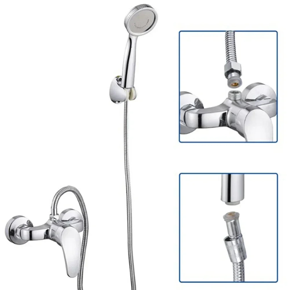 FanzyMarket 2M stainless steel shower hose extension for bathroom water pipe, flexible and durable plumbing accessory.