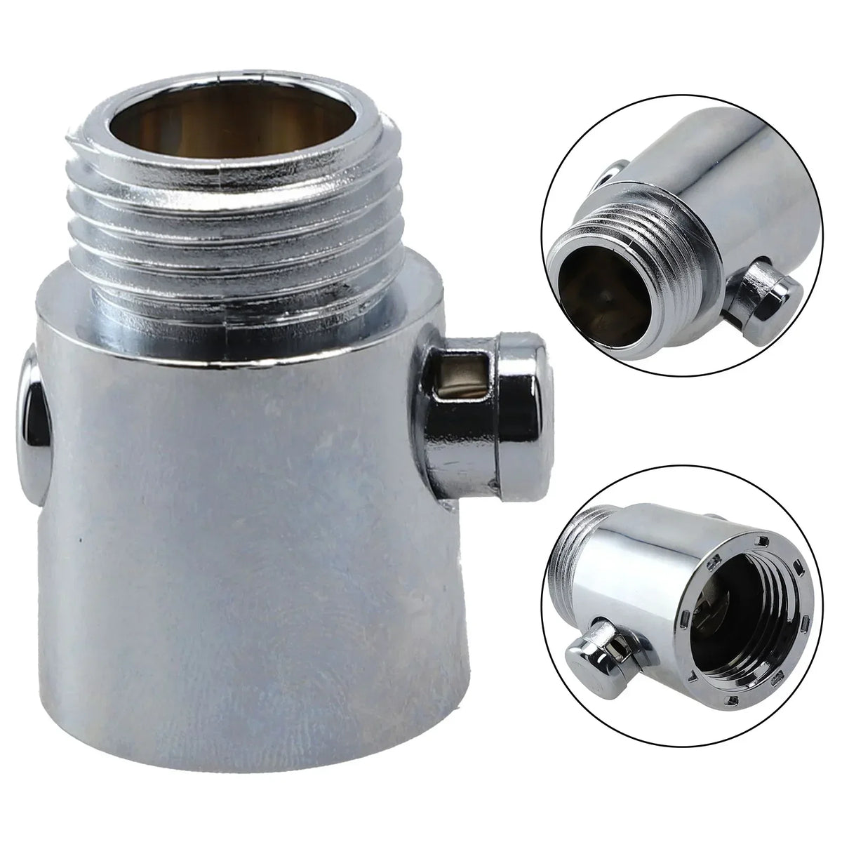 FanzyMarket handheld shower head with flow control valve and one-button pause feature for convenient water management.