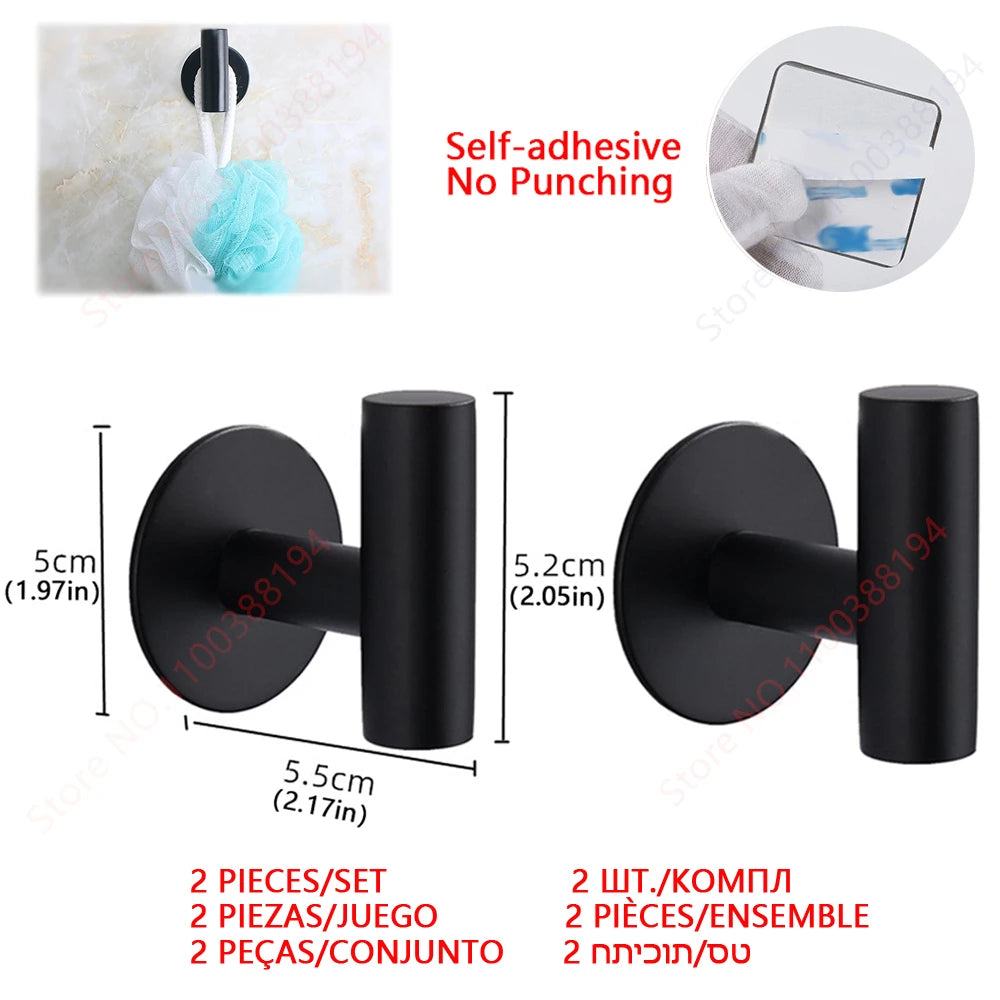 Self-adhesive stainless steel toilet paper holder by FanzyMarket, wall-mounted design, holds up to 30 cm tissue or towels.