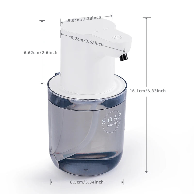 FanzyMarket wall-mounted automatic foam soap dispenser with touchless sensor, 400 ml capacity for bathroom use.