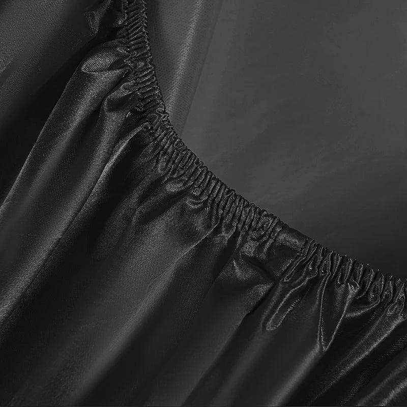 FanzyMarket waterproof fitted mattress sheet with elastic band, anti-slip polyester, fits 20-30 cm mattresses in black, gold, or white.