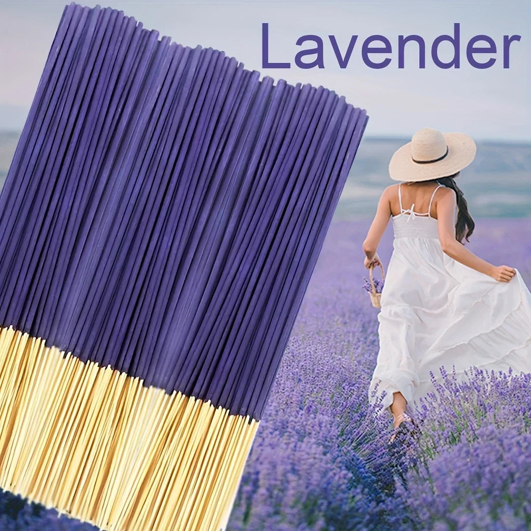 FanzyMarket lavender aromatherapy wooden incense sticks, 8.66 inches, for home, spa, and hotel fragrance, therapeutic scented gift.