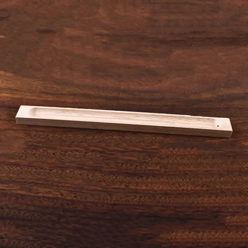 FanzyMarket 23 cm wooden incense holder for sandalwood sticks and coils, ideal for home decor and relaxing ambiance.