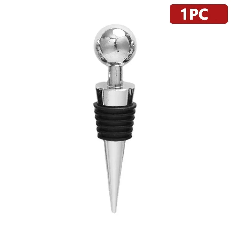 Set of 12 reusable plastic wine bottle stoppers with vacuum twist design, leakproof champagne stoppers for kitchen and bar use.