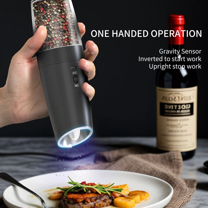 USB Rechargeable Electric Salt and Pepper Grinder