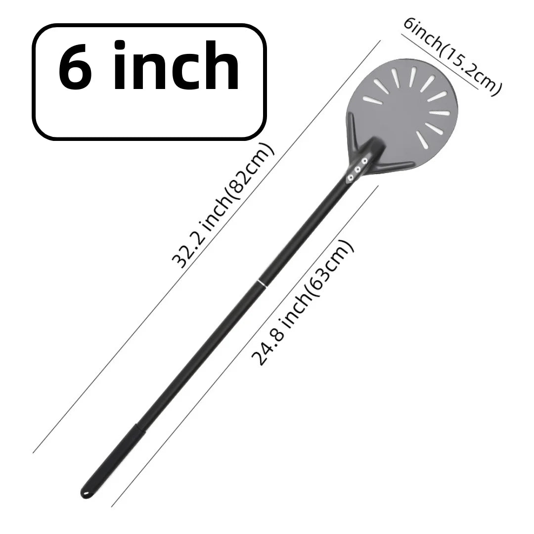FanzyMarket hard-anodized aluminum pizza peel set with 6 to 14-inch bread paddles for oven baking and pizza making.