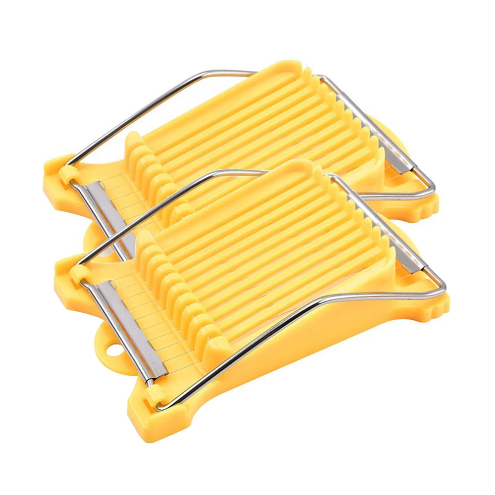 FanzyMarket stainless steel luncheon meat and egg cutter with multi-function banana, cheese, and strawberry slicer for kitchen use.