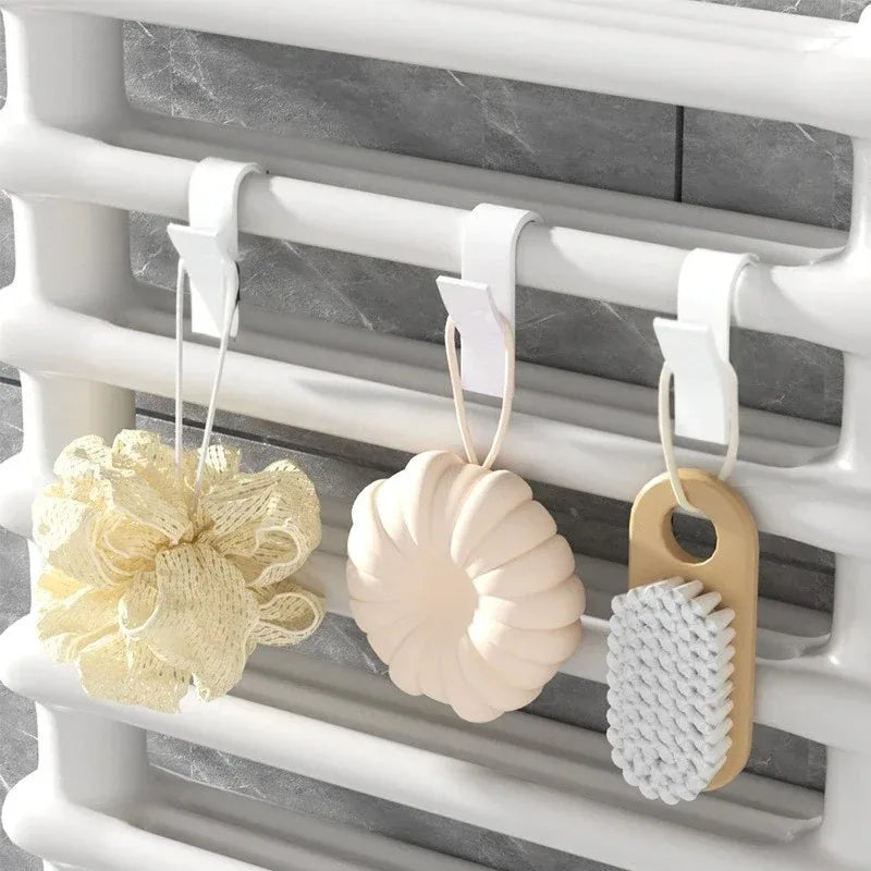 FanzyMarket radiator towel hooks clips for towels, scarves, and clothes on heated rails, versatile home and garden storage accessory.