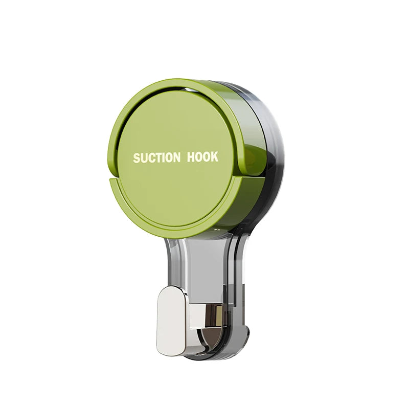 White strong suction cup wall hook by FanzyMarket for bathroom, kitchen, or door; no-drill, traceless adhesive, ideal for organization.