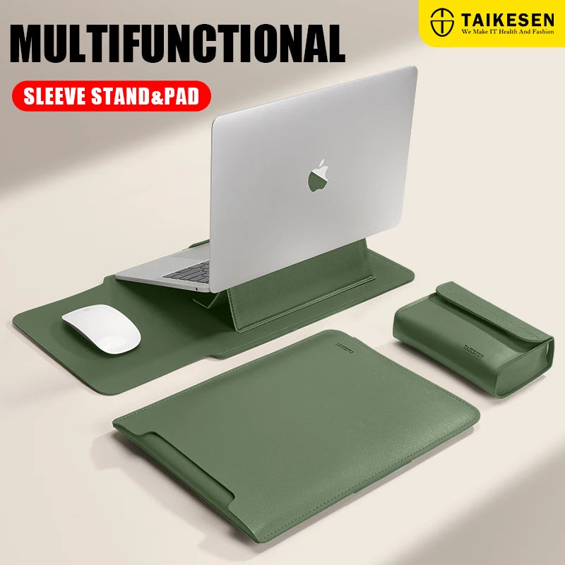 FanzyMarket deep grey PU laptop sleeve for 13-16 inch notebooks and tablets, offering protective cover and slim design.