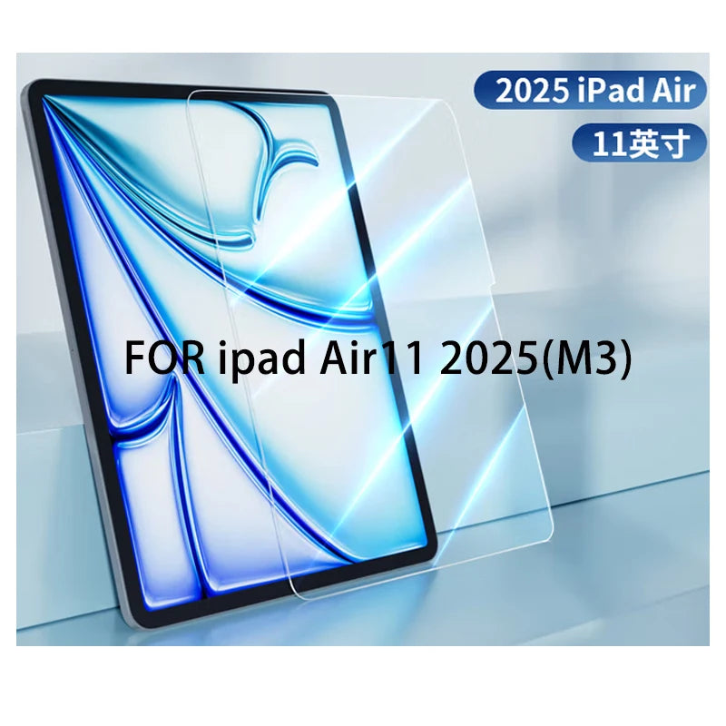 FanzyMarket 3-pack tempered glass screen protectors for iPad Air 11-inch, HD anti-scratch, designed for laptop and tablet protection.