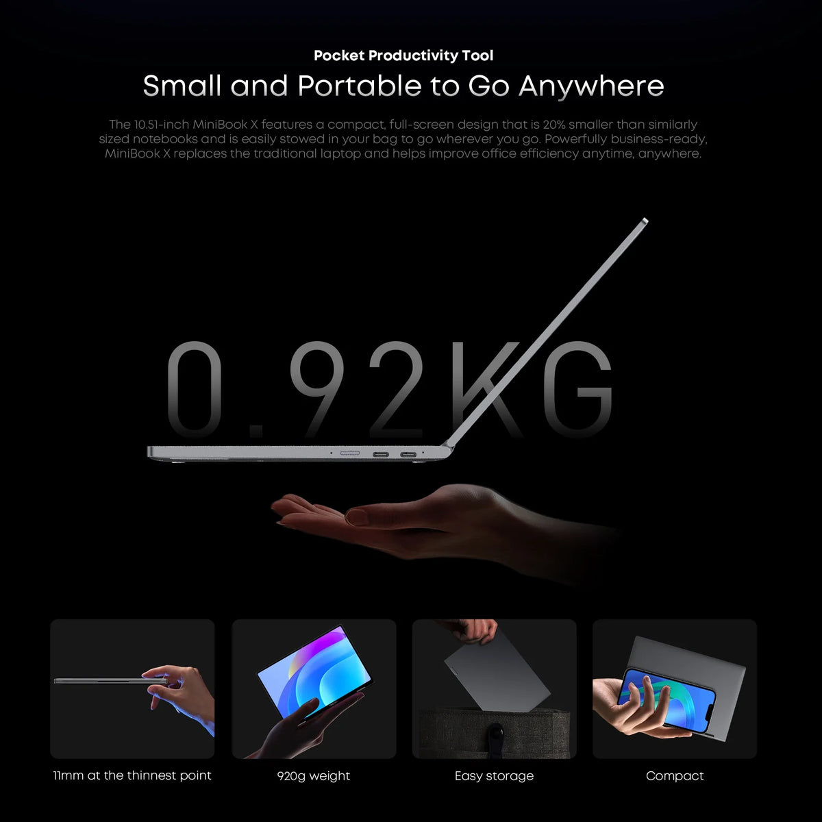 FanzyMarket 10.5-inch 2-in-1 laptop tablet with Intel Celeron N-Series, 12GB RAM, 512GB SSD, IPS display, Windows 11.