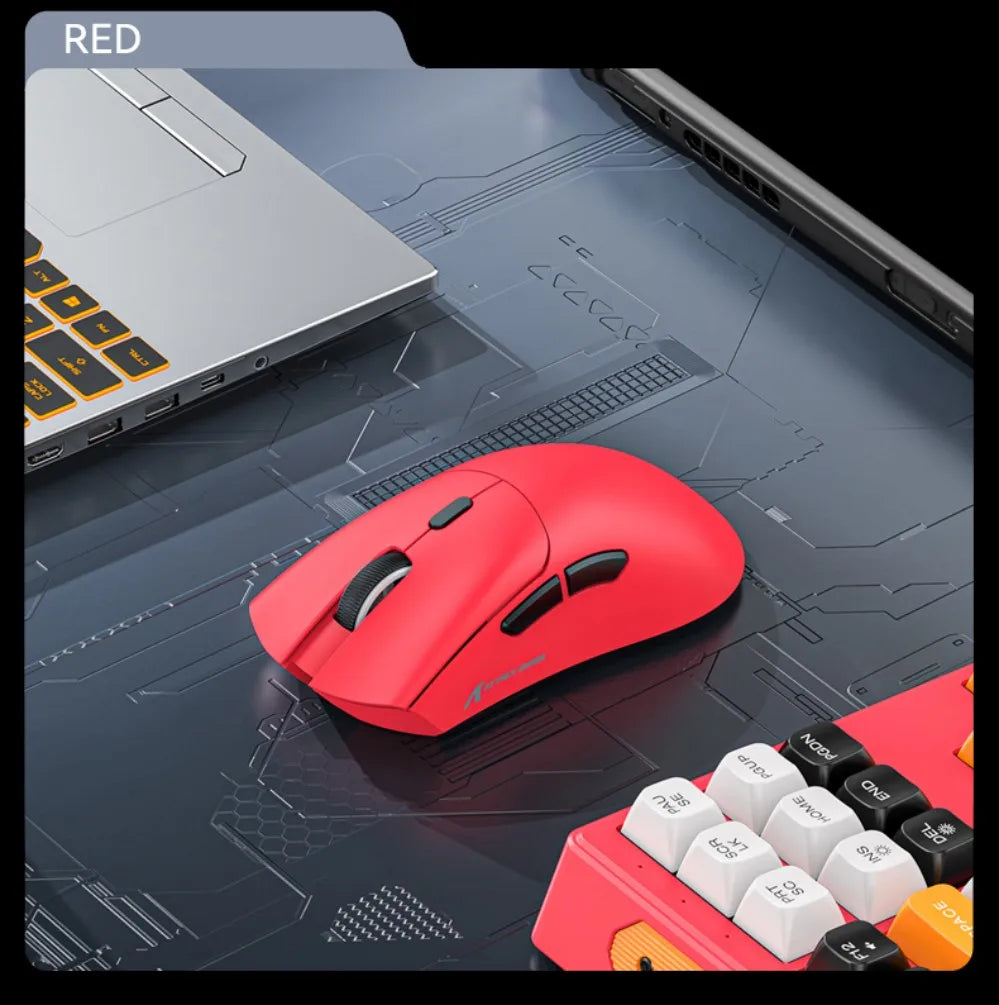 FanzyMarket wireless gaming mouse with ergonomic design, 18,000 DPI, tri-mode connectivity, and six programmable buttons for precise control.