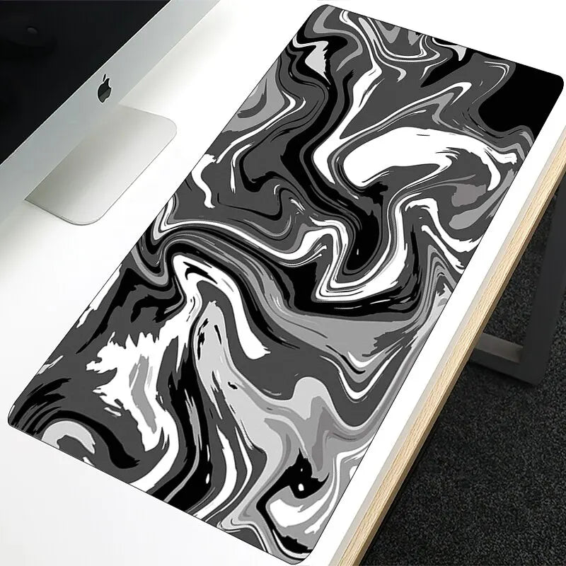 Large XXL anime gaming mouse pad by FanzyMarket, 900x400mm extended desk mat for keyboard and mouse, vibrant anime design.
