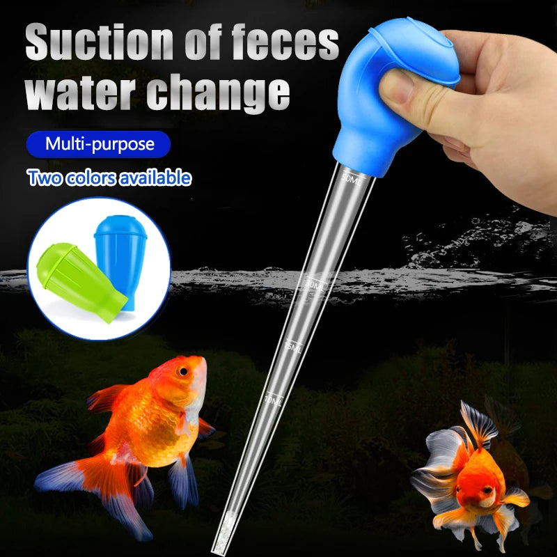 FanzyMarket lengthening pipette aquarium siphon vacuum cleaner for fish tanks, 29cm and 46cm, used for water changing and gravel cleaning.