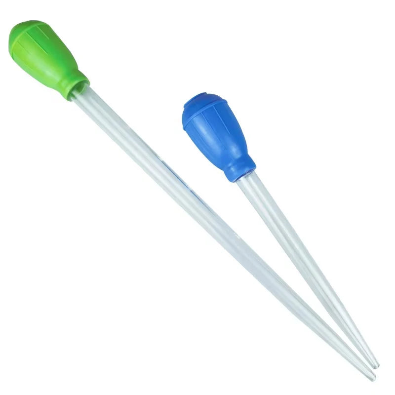 FanzyMarket lengthening pipette aquarium siphon vacuum cleaner for fish tank water changing, 29cm and 46cm blue aquarium tool.