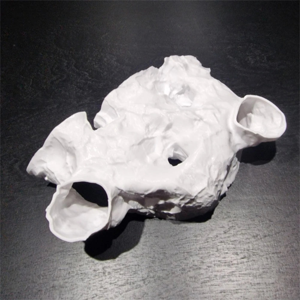 Light brown 3D printed aquarium cave hideout by FanzyMarket, suitable for small to large fish tanks, provides shelter and hiding spot.