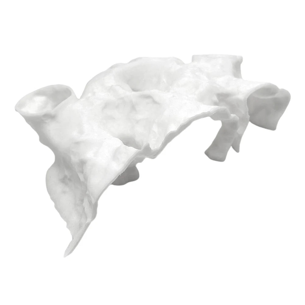 Light brown 3D printed aquarium cave hideout for fish tanks, available in small, medium, and large sizes, by FanzyMarket.