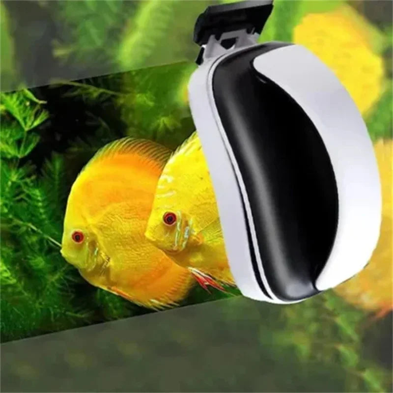 Magnetic floating algae scraper for aquarium glass by FanzyMarket, with strong magnets and multiple sizes, designed for cleaning fish tanks.