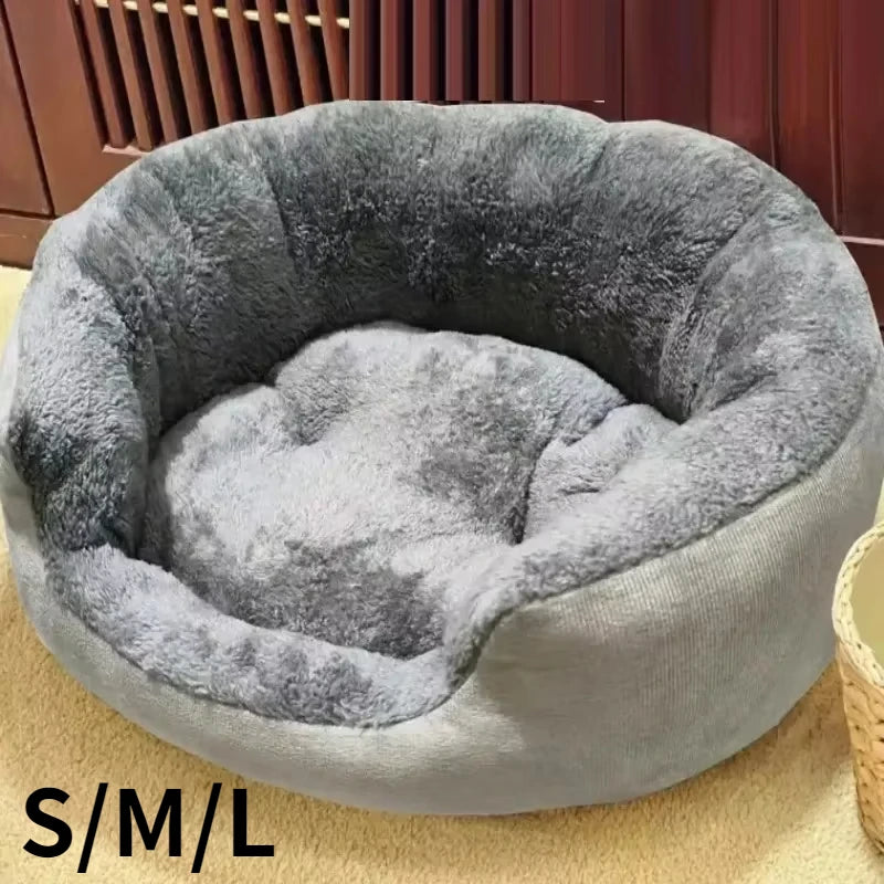 Gray FanzyMarket soft cotton dog bed sofa for medium and large dogs, cozy, machine washable pet house with plush cushioning