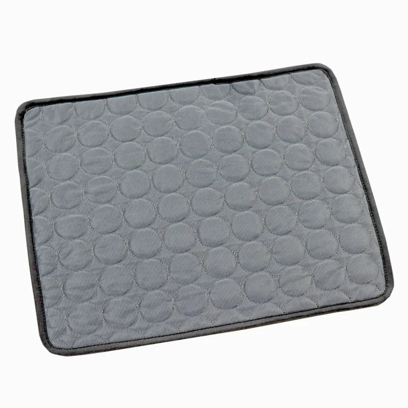 Light blue breathable self-cooling pet mat for dogs, lightweight summer cooling pad, FanzyMarket pet supplies, 70x55cm