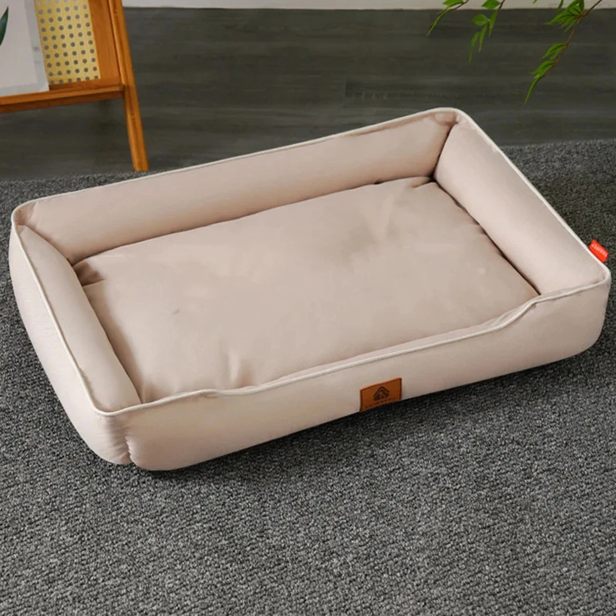FanzyMarket four-season waterproof pet bed for dogs and cats, thickened, bite-resistant square mattress in XL size (84x56x14cm).