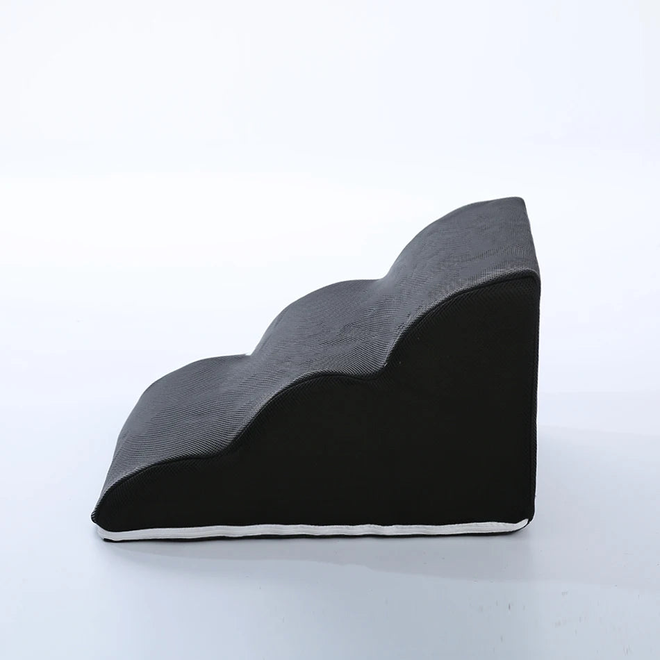 FanzyMarket 2/3/4-step pet ramp and ladder for dogs and cats, light grey, non-slip, removable sofa bed stairs for pets.