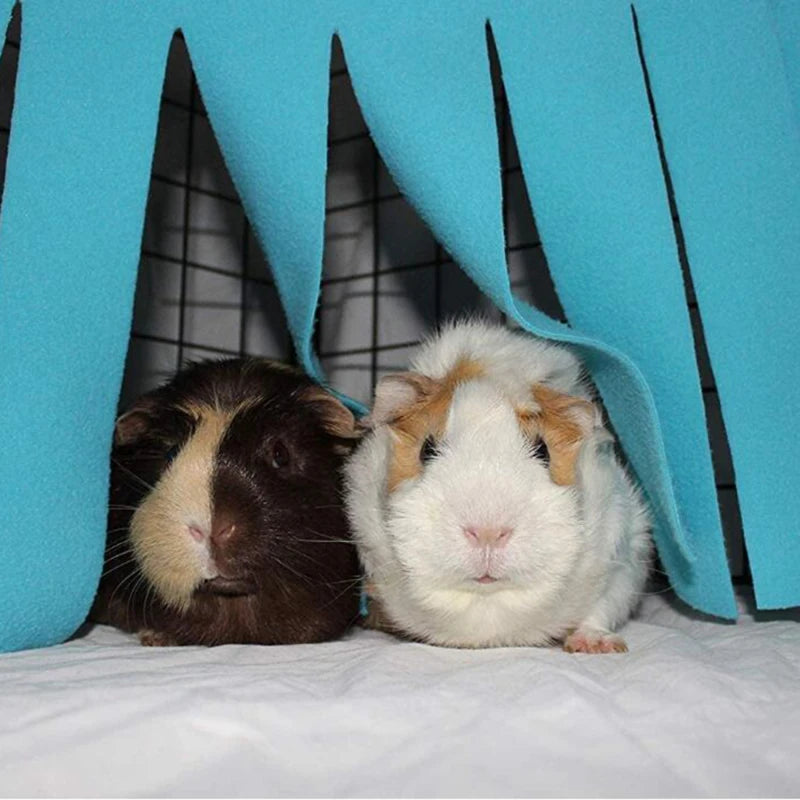 FanzyMarket purple tassel pet tent hideout, small pet hanging hammock for guinea pigs, hamsters, and hedgehogs in cozy corner nest.