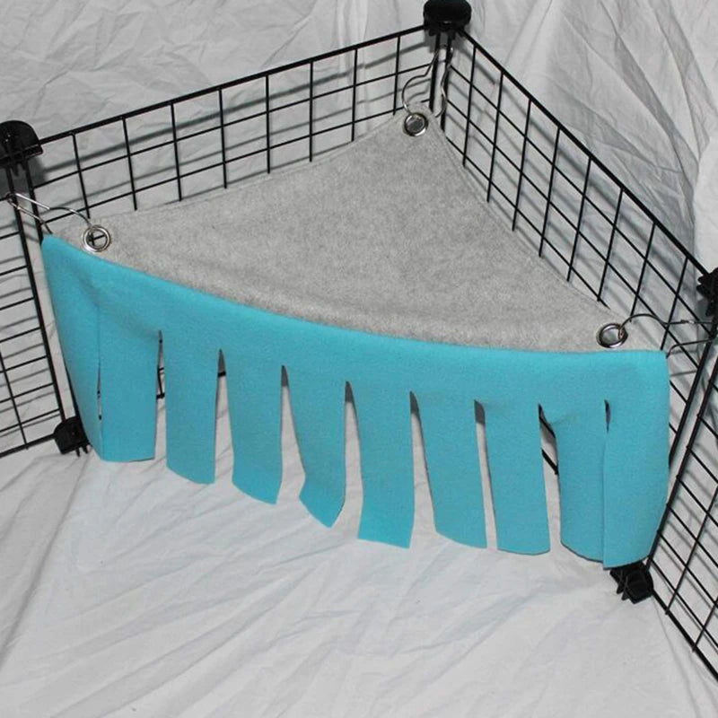 Purple tassel pet tent hideout for small pets like guinea pigs, hamsters, and hedgehogs, hanging corner hammock bed by FanzyMarket.