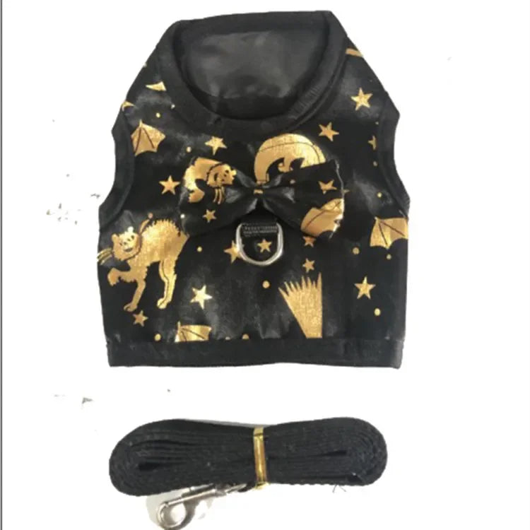 FanzyMarket small animal vest harness and leash set for rabbits, kittens, guinea pigs, adjustable breathable cotton, available in three sizes.