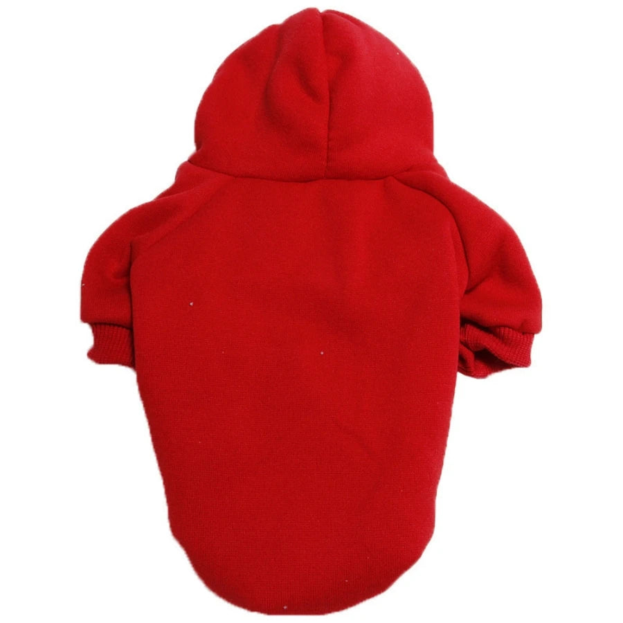 FanzyMarket warm black dog hoodie sweatshirt with hood, suitable for small to large dogs, made of cozy pet apparel fabric.