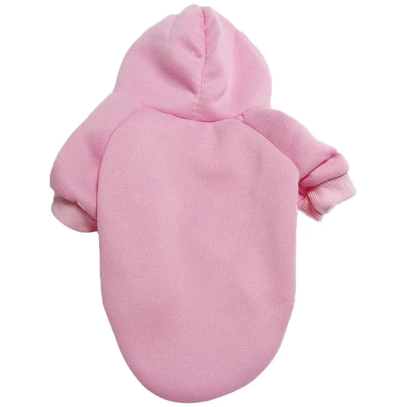 FanzyMarket warm dog hoodie sweatshirt with hood, perfect for small to large dogs, made of cozy black fabric.