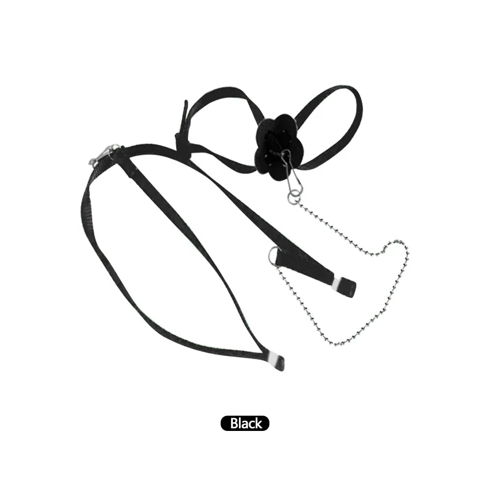 Blue adjustable lizard leash by FanzyMarket, 1.2m nylon traction rope for small reptiles and exotic pets.