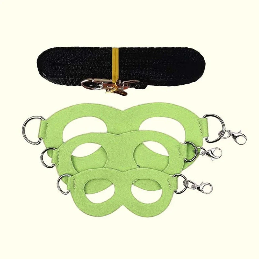FanzyMarket escape-proof small animal harness and leash set in brown for hamsters, sugar gliders, and squirrels, adjustable and secure.
