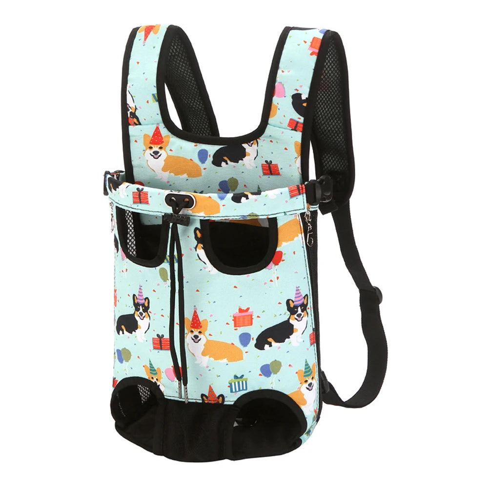 FanzyMarket breathable camouflage mesh dog carrier backpack for small dogs up to 22 lb, adjustable pet backpack for comfort.