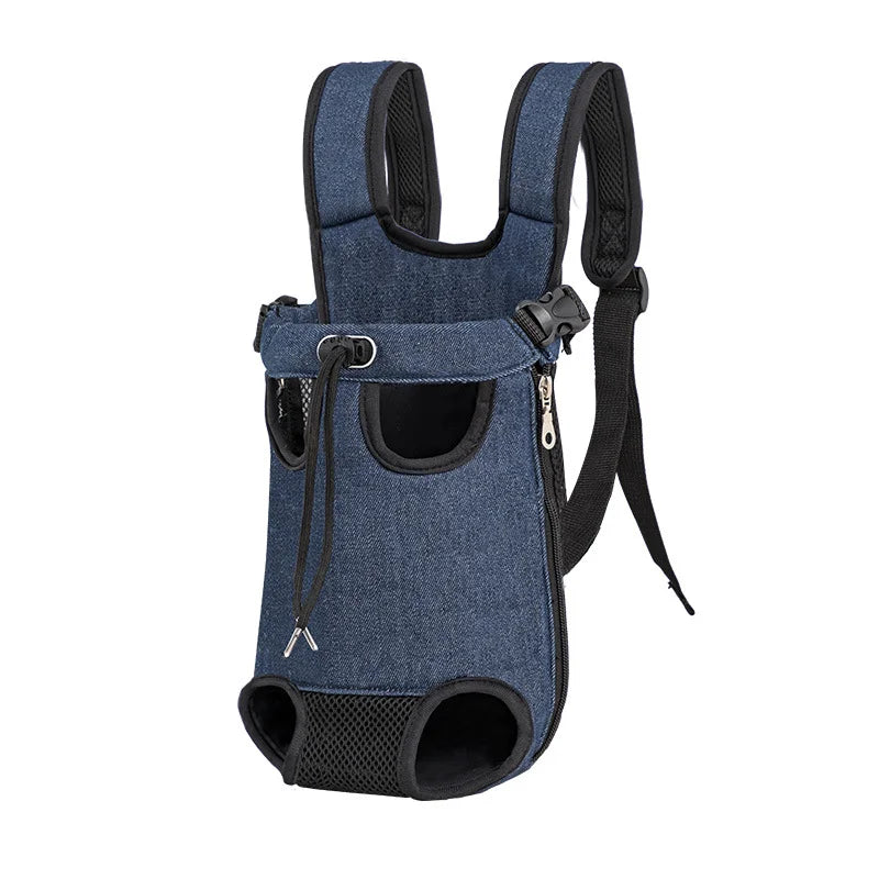 FanzyMarket breathable camouflage mesh dog carrier backpack for small dogs up to 22 lbs, adjustable pet carrier with red grid design.