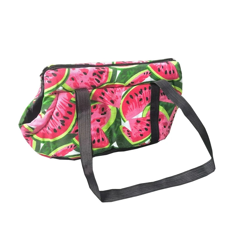 FanzyMarket soft breathable pet carrier backpack for small dogs and cats, sling shoulder bag in sizes S and L.