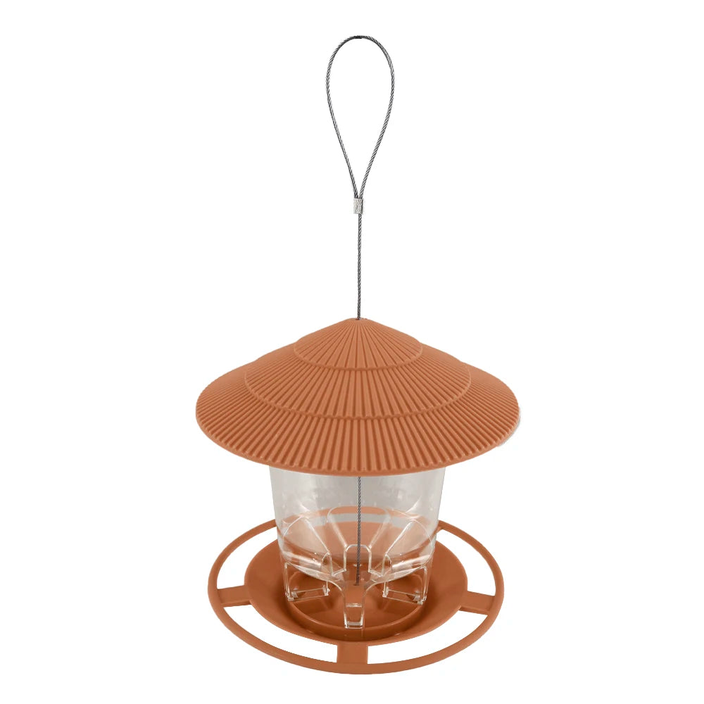 Large hexagonal FanzyMarket bird feeder for peanuts and seeds, with perches, ideal for outdoor garden bird feeding.