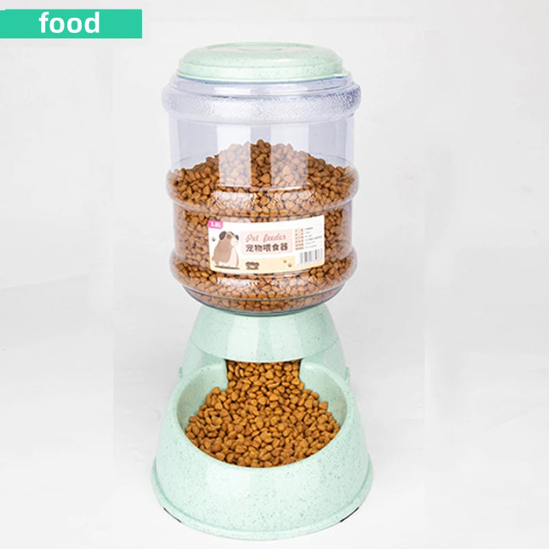 Large capacity automatic pet food and water bowl for dogs and cats by FanzyMarket, with a sleek design and easy-to-refill features.