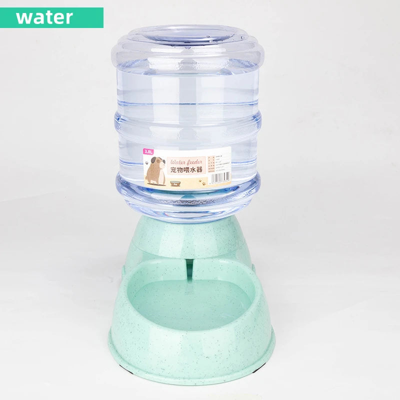 Large capacity automatic pet food and water bowl by FanzyMarket for dogs and cats, with a sleek design and easy-to-clean surface.